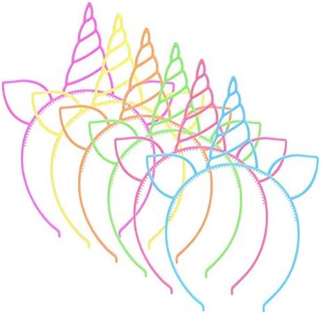 URSKYTOUS 18Pcs Plastic Unicorn headband Unicorn Birthday Party Favors Supplies Halloween Christm... | Amazon (US)