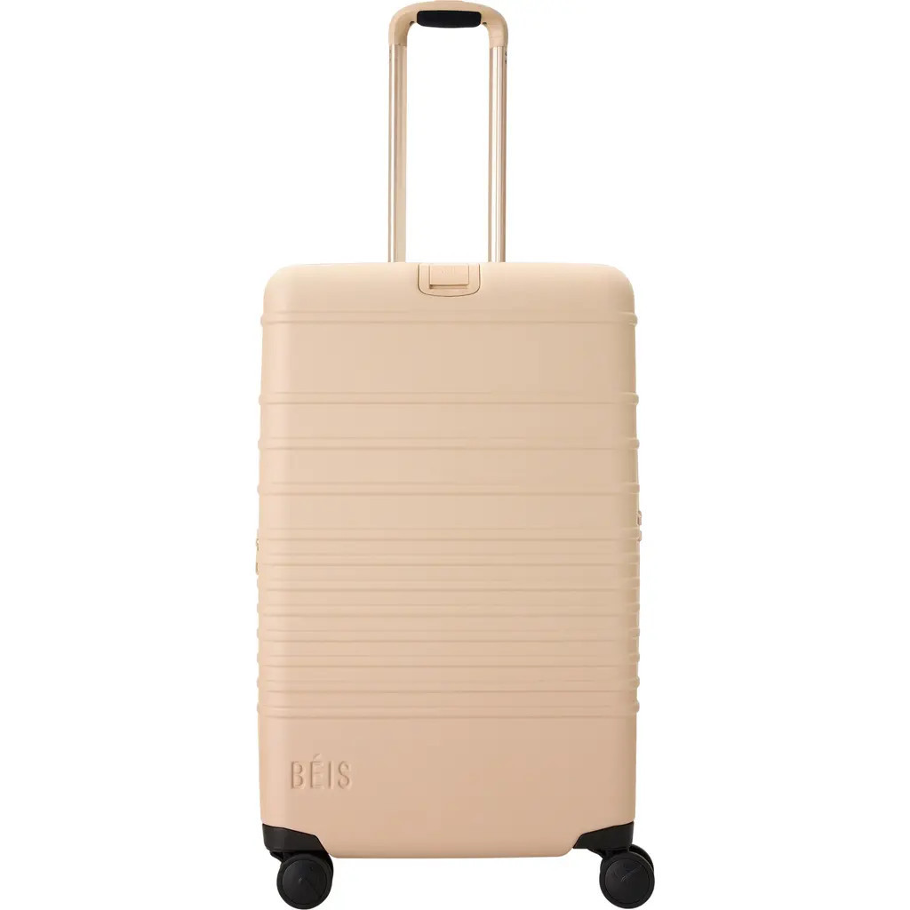 Béis The Medium Check-In Roller Suitcase in Tonal Beige at Nordstrom | Nordstrom
