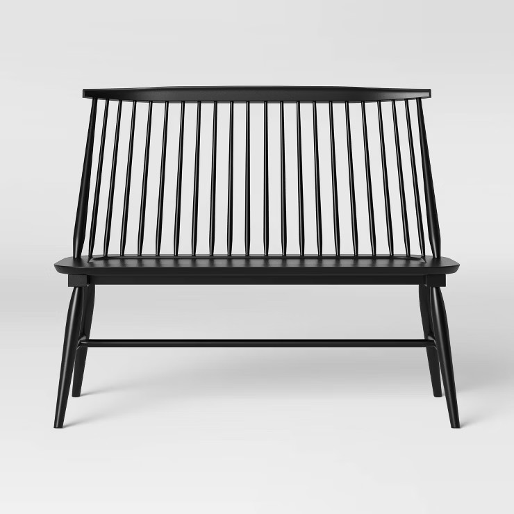 Harwich High Back Windsor Bench Black - Threshold™ | Target