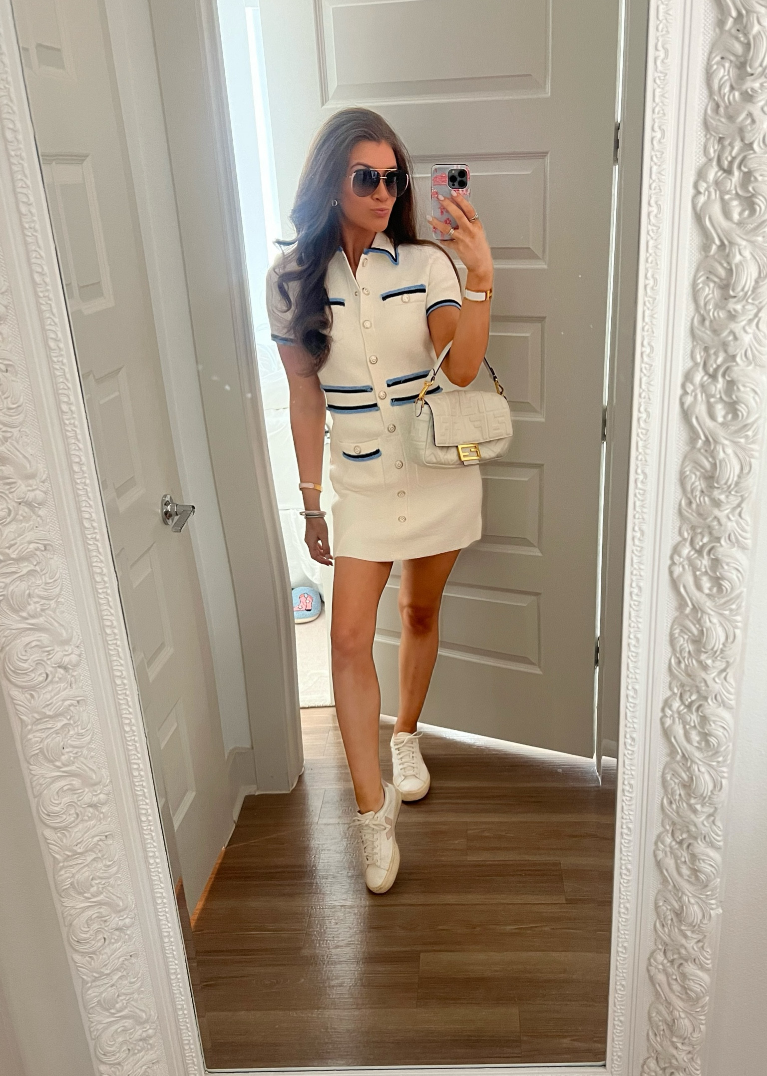 Casual day in dallas… another fave from Maje! Wore to lunch with friends and an outside event 💐 sized up for length! 