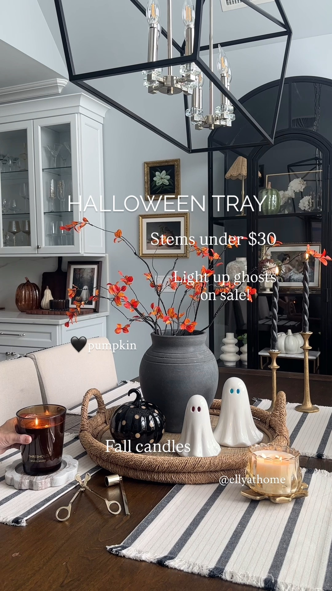 Cute Halloween styling with light up ghosts on sale, black pumpkins, fall candles, black vintage vase, fall stems, ghost artwork, new pieces from the new Target collection + more fall home decor accents. @Michaels @Target  Amazon home

#LTKHome #LTKSaleAlert #LTKSeasonal