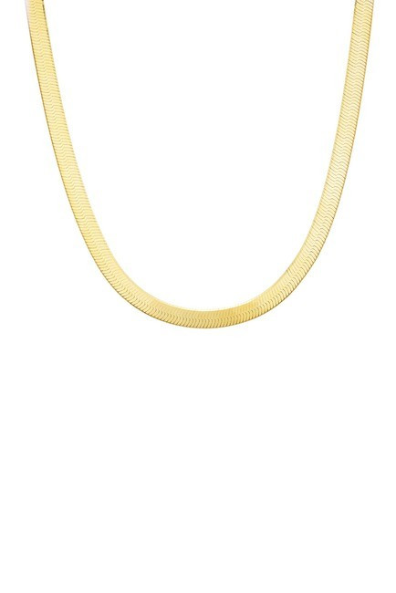 Sphera Milano14K Yellow Gold Plated Sterling Silver Herringbone Snake Chain Necklace | Nordstrom Rack
