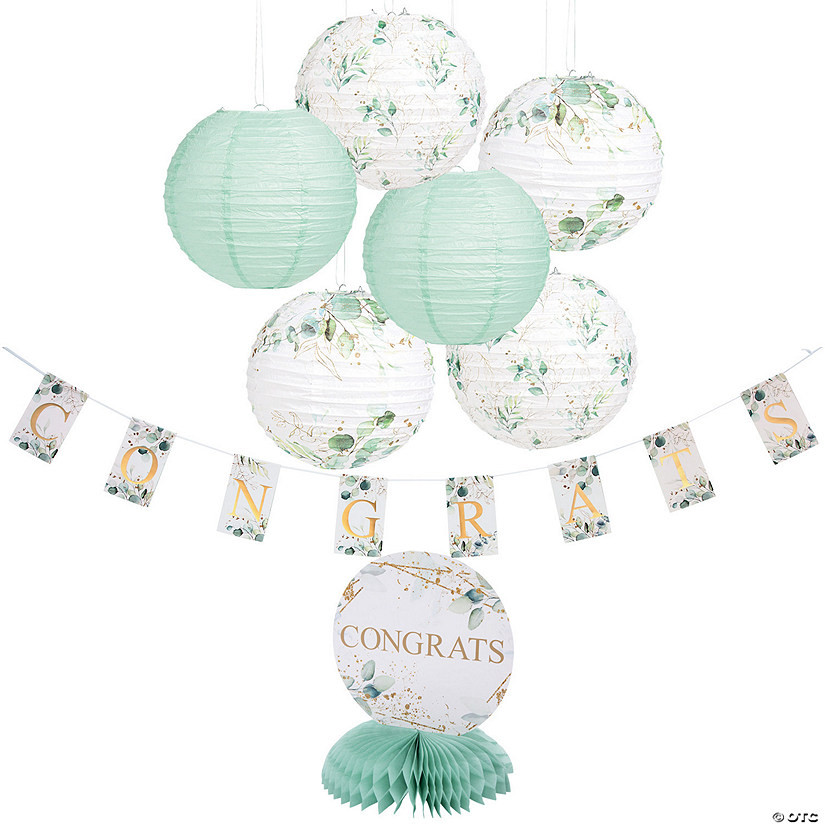 Eucalyptus Congrats Decorating Kit - 10 Pc. | Oriental Trading Company