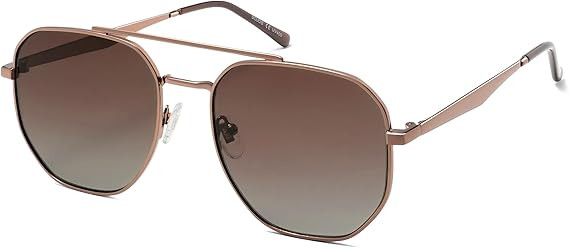 SOJOS Classic Square Aviator Sunglasses for Women Men Retro Hexagon UV400 Protection Shades SJ122... | Amazon (US)