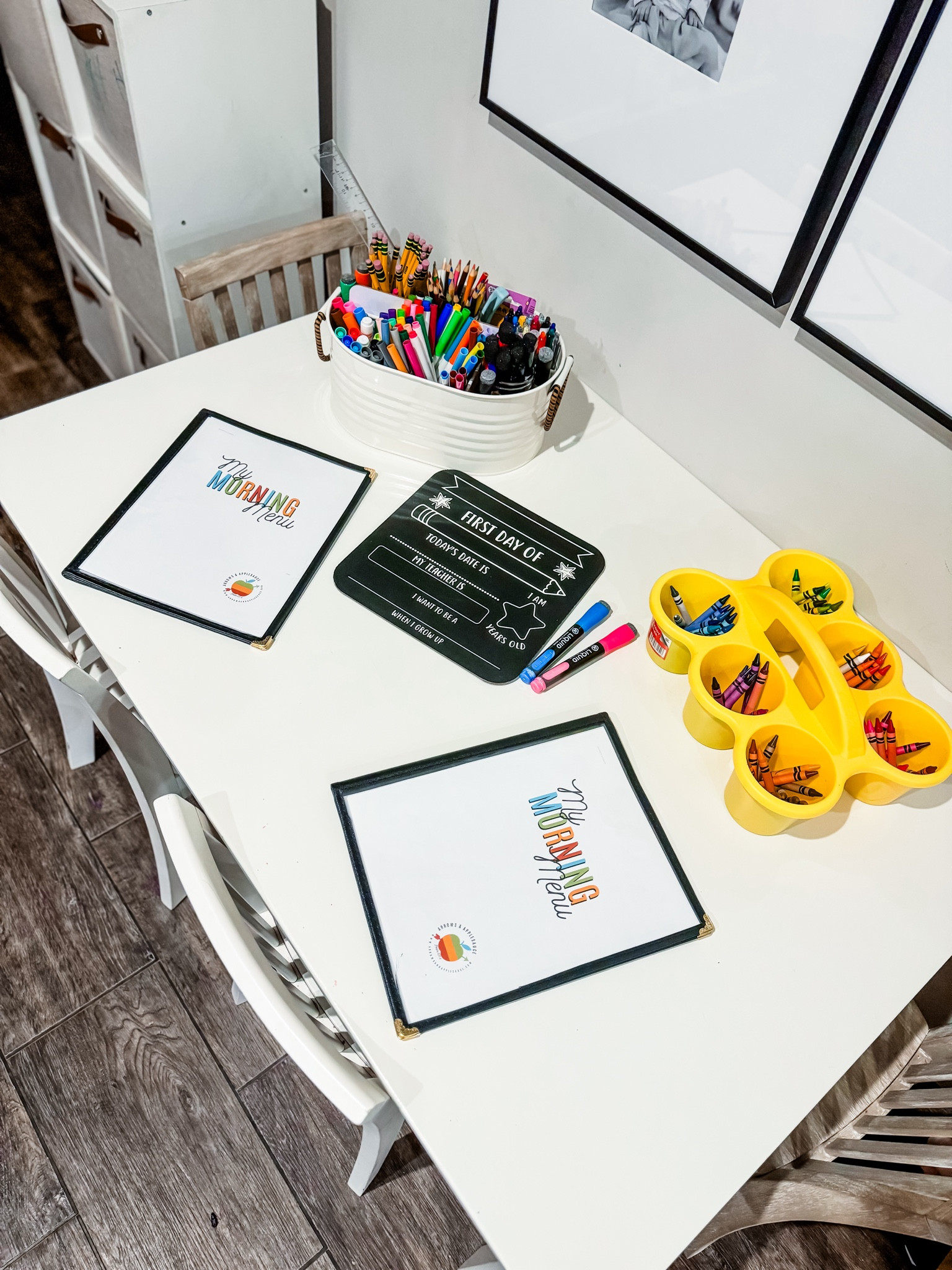 Morning menu 
Homeschool 
Home education 
School at home 
Elementary school 
First day of school 
Back to school 
School organization 

#LTKFamily #LTKBacktoSchool #LTKKids