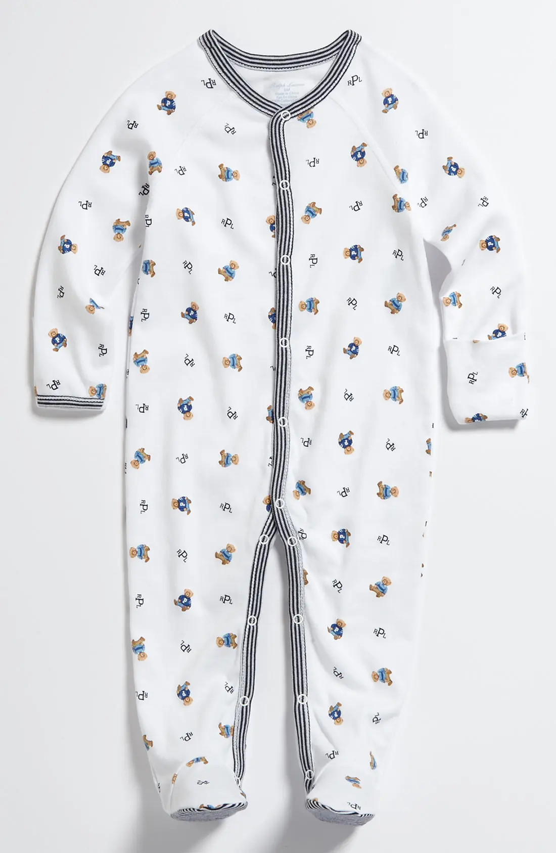 Ralph Lauren Print Footie (Baby) | Nordstrom