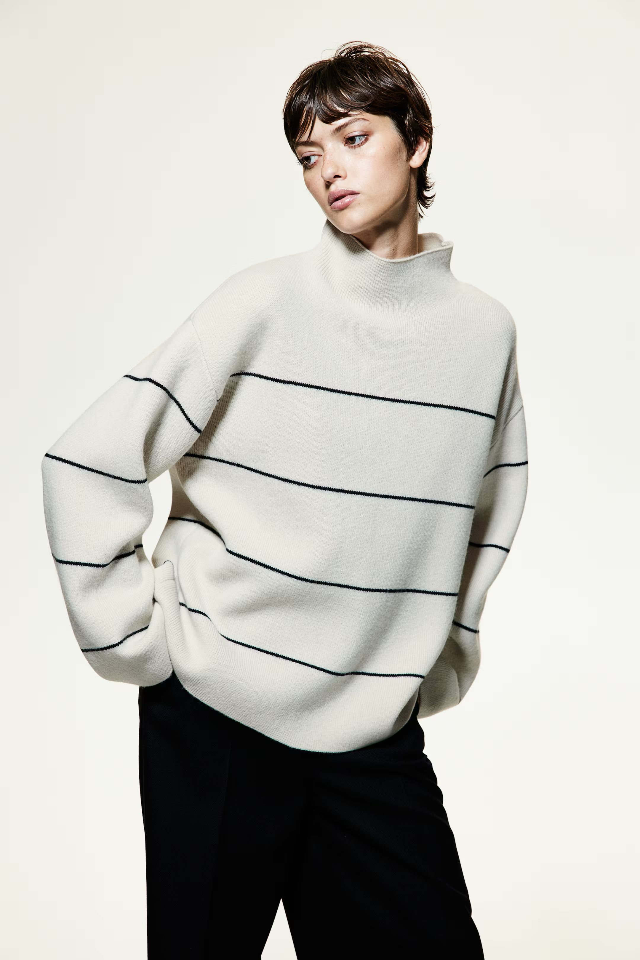 Wool-Blend Mock-Turtleneck Sweater | H&M (US + CA)