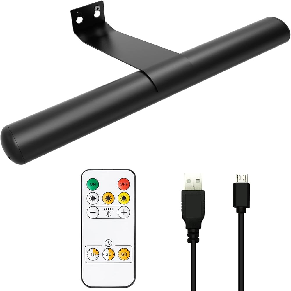 Battery Picture Light Painting Light for Wall with Remote Full Metal , Wireless Rechargeable Led ... | Amazon (US)