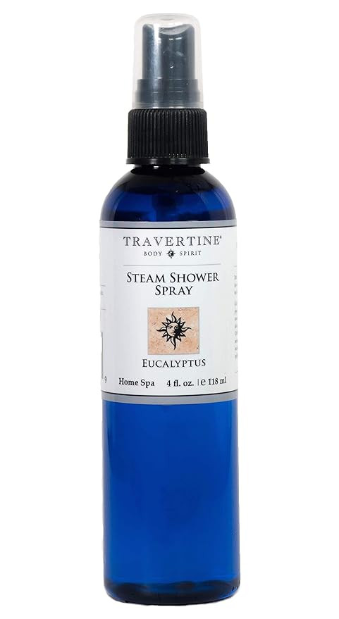 Travertine Spa Steam Shower Spray | Eucalyptus Shower Spray | Eucalyptus Oil Mist for Shower Arom... | Amazon (US)