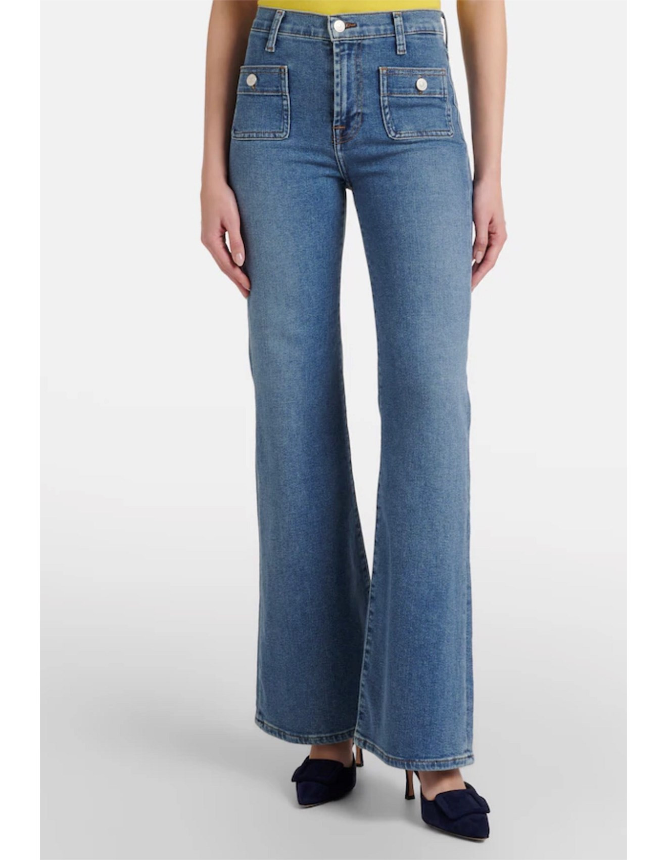 Modern Dojo Tailorless High Rise Flare Jeans | David Jones (Australia & New Zealand)