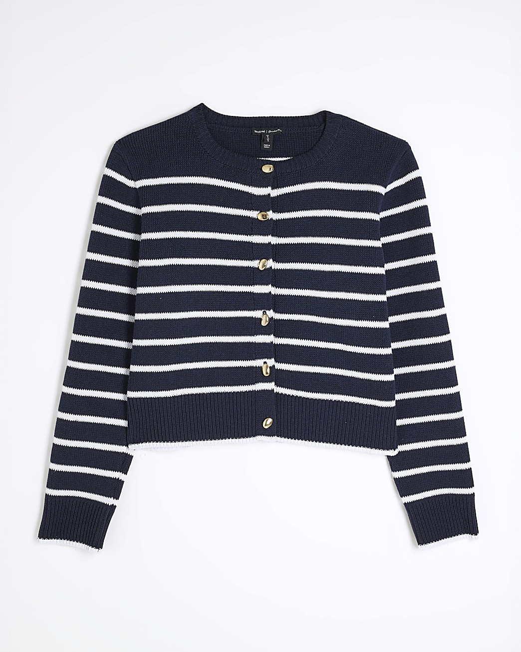 Navy Striped Cardigan | River Island UK & IE