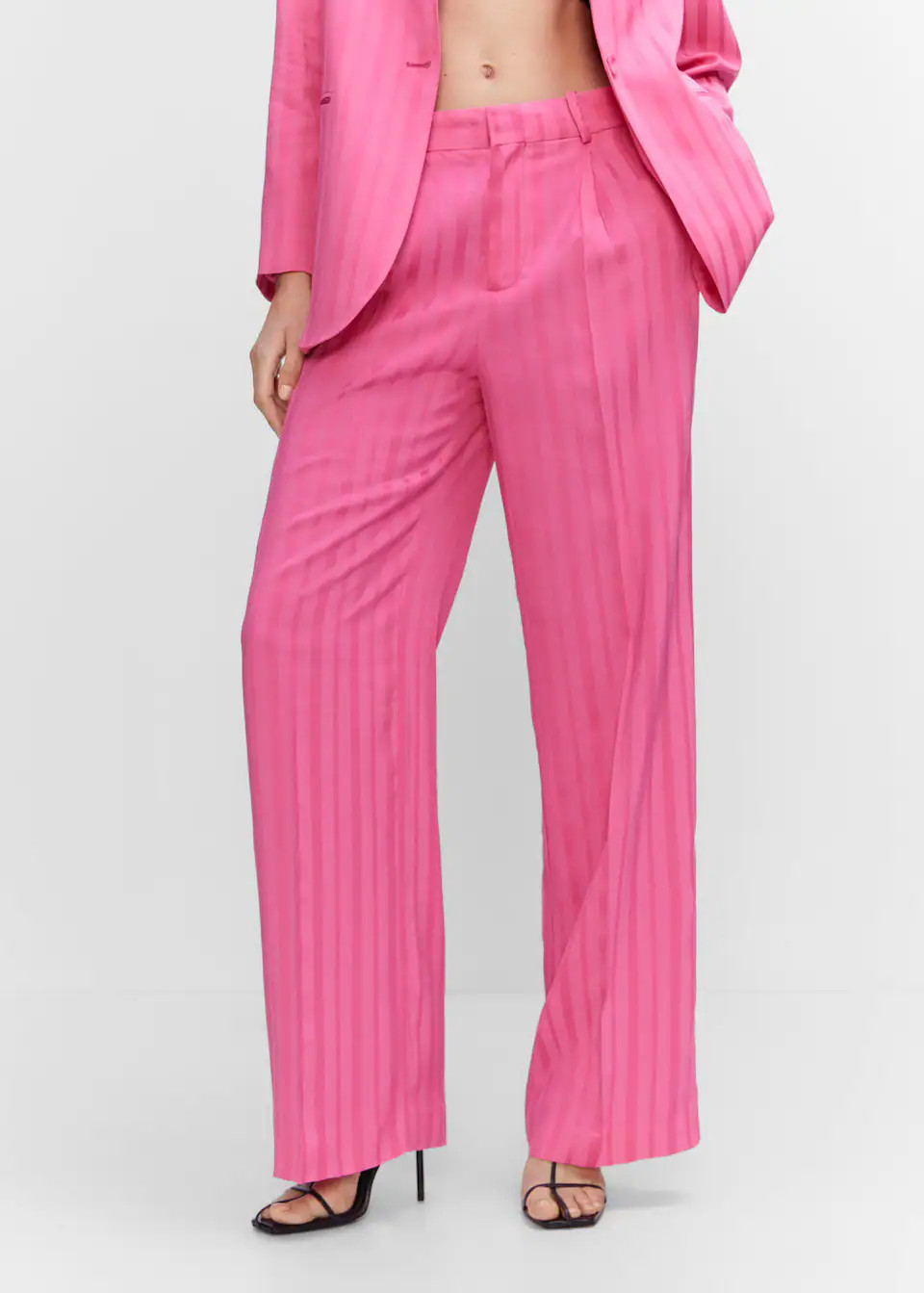 Striped suit blazer -  Women | Mango United Kingdom | MANGO (UK)