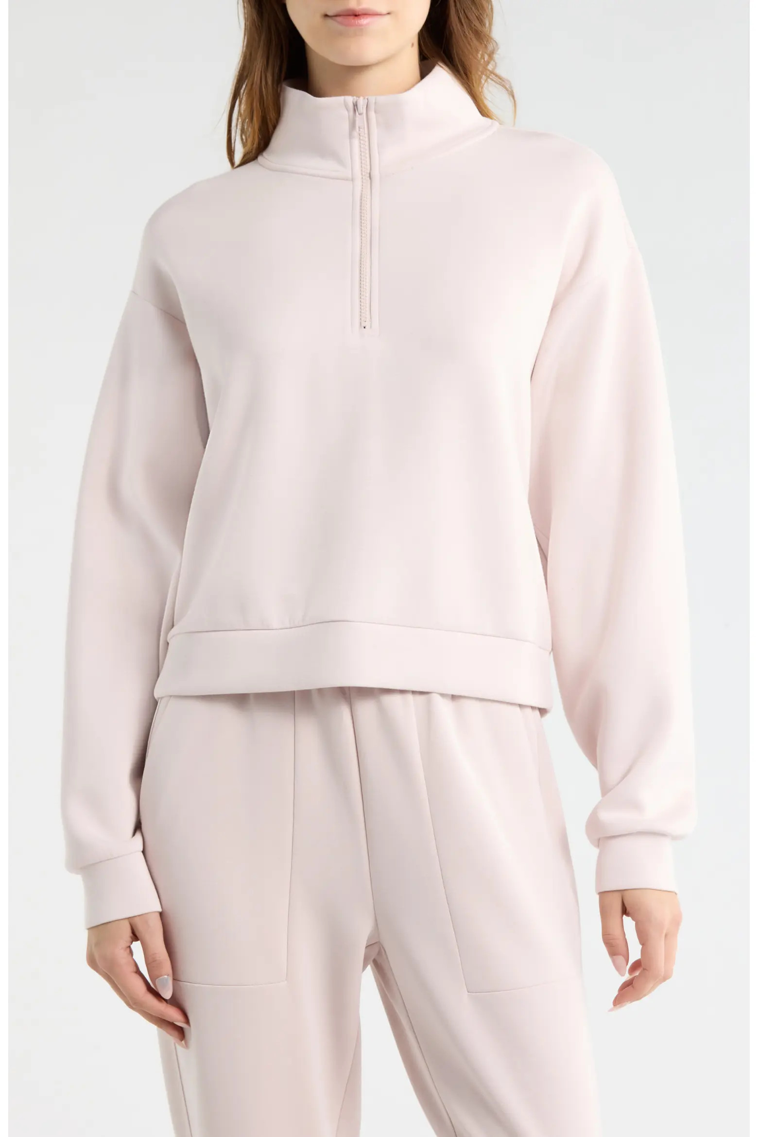 Z by Zella Whisper Knit Quarter Zip Pullover (Women) | Nordstromrack | Nordstrom Rack