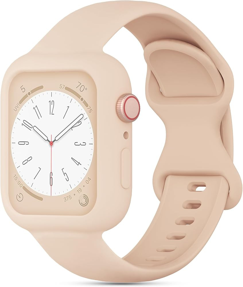 Silicone Bumper Case Protective Cover Band Compatible with Apple Watch Band | Amazon (US)