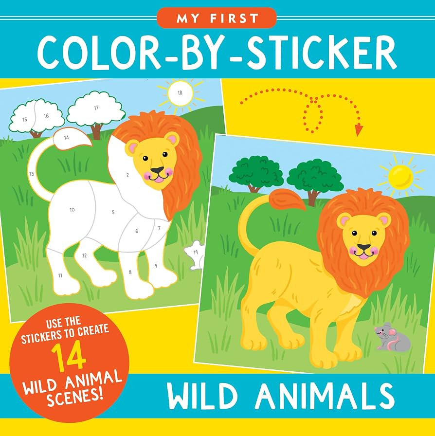 My First Color-by-Sticker Book - Wild Animals | Amazon (US)