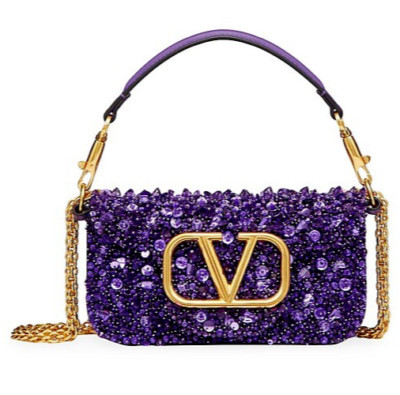 Valentino Garavani Small Embellished Silk Shoulder Bag With Receipt  | eBay | eBay US
