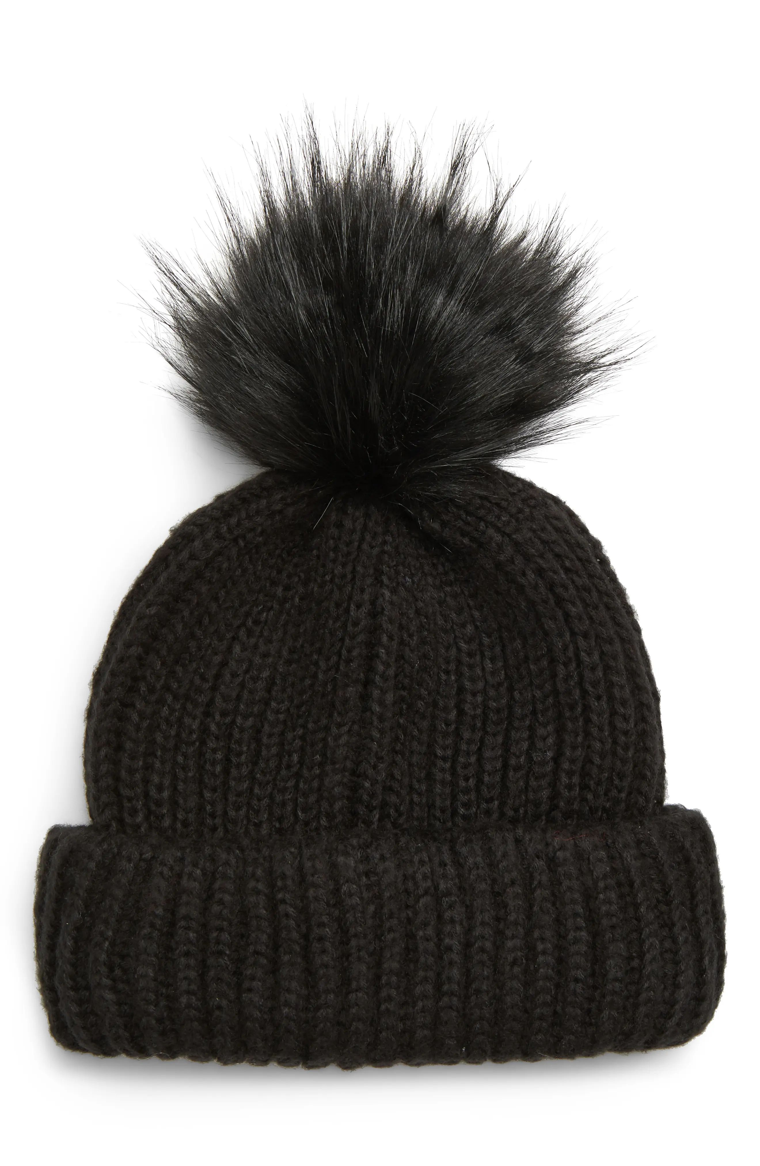 Topshop Faux Fur Pompom Beanie | Nordstrom