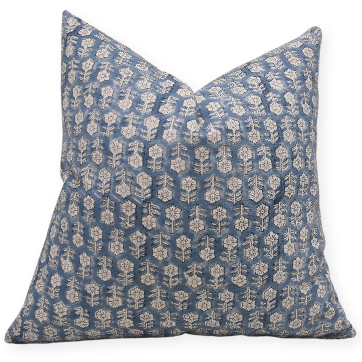 Fabdivine Rustic Floral Hand Block Print Pillow Eco-Friendly Cotton Cushion Cover- Tulsi Buti | Wayfair North America