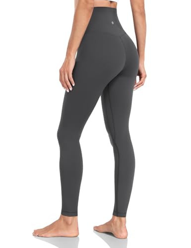 HeyNuts Yoga Pro Full Length Yoga Leggings for Women, Buttery Soft High Waisted Compression Workout Lounge Yoga Pants 28" Graphite Grey L(12) | Amazon (US)