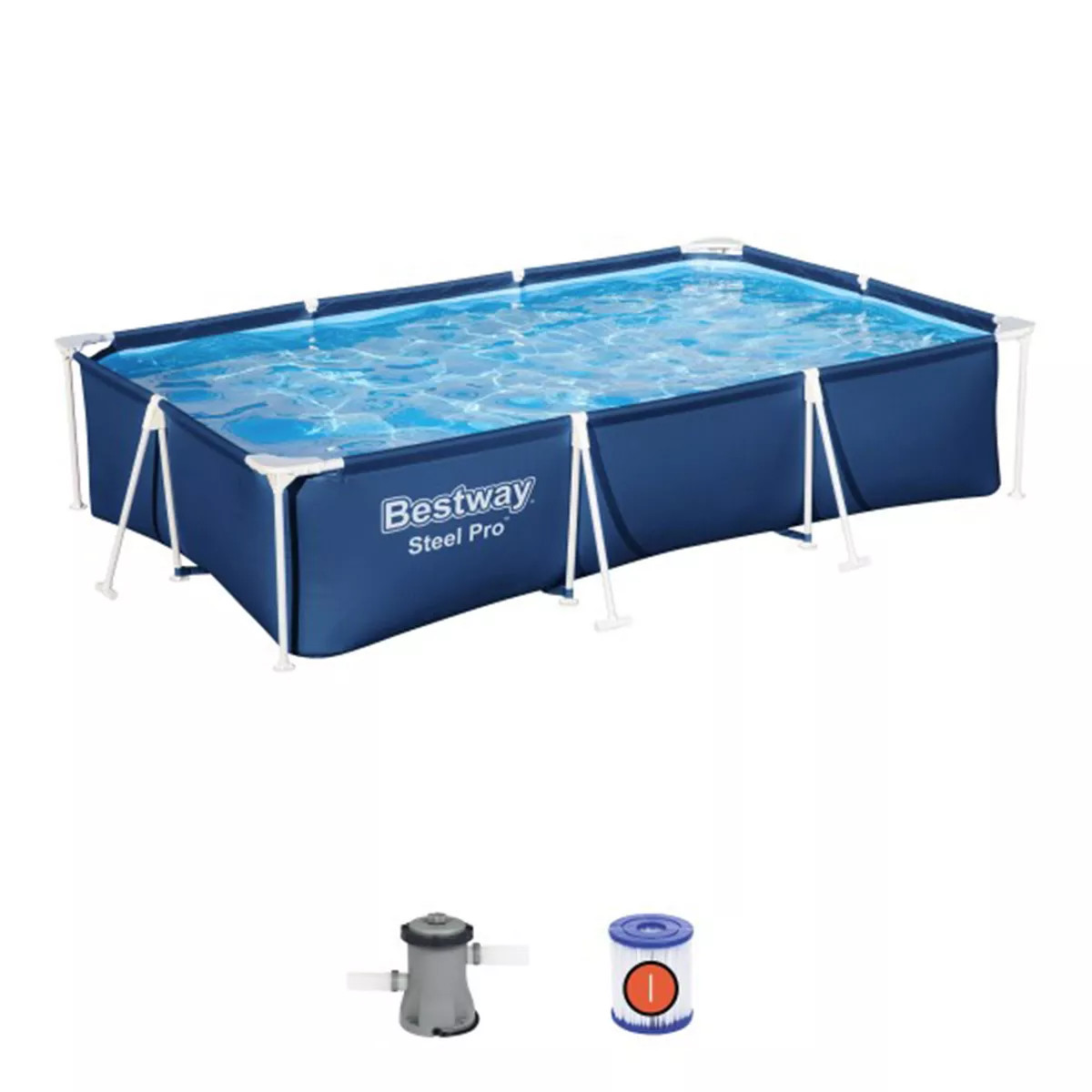Bestway Steel ProRectangular Metal Frame Above Ground Outdoor Backyard Swimming Pool | Target
