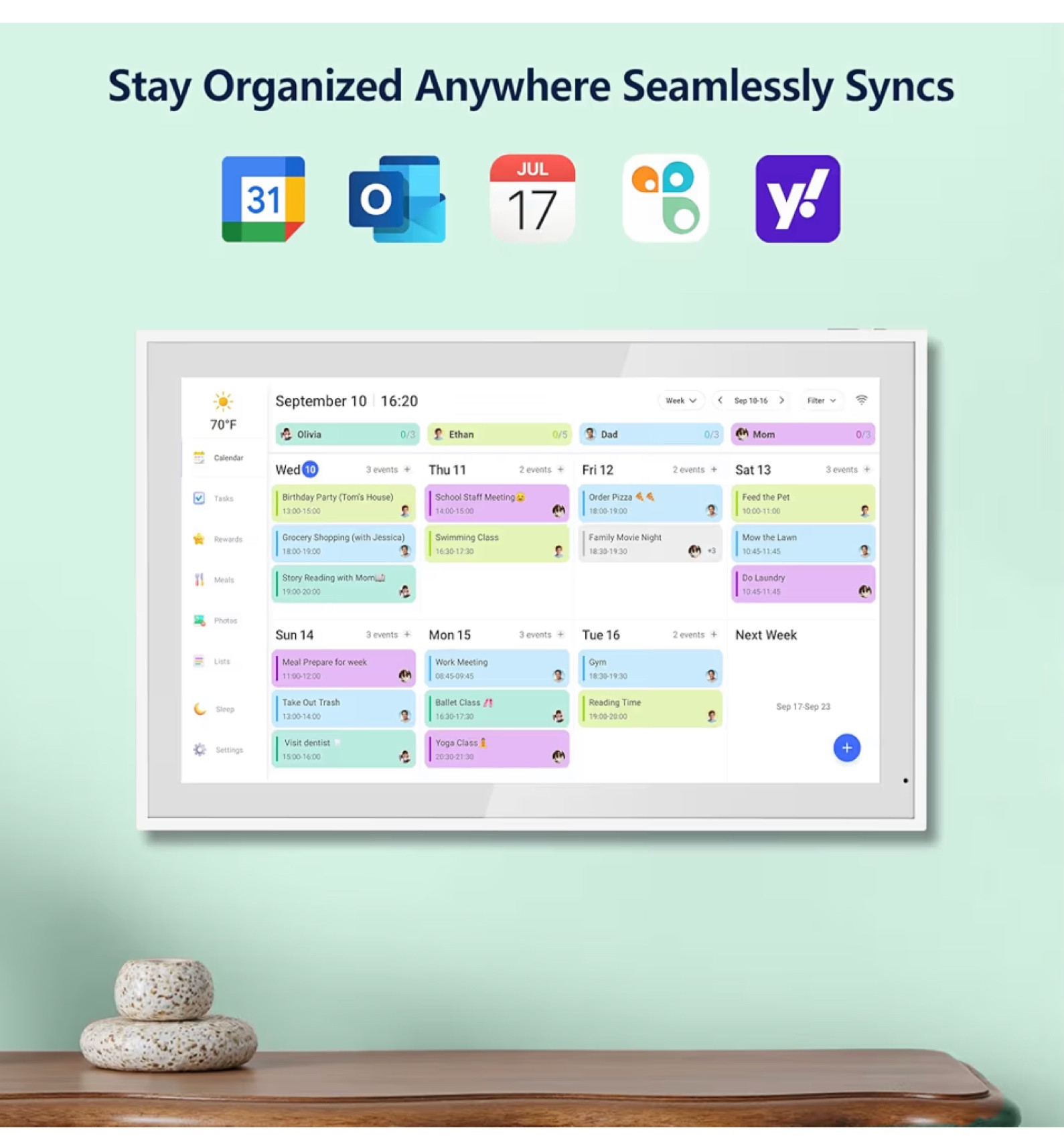 Digital calendar. Family organization. Meal prep. Weather app. To do list. 
Code X6KUW7MB 60% off 

#LTKHome #LTKGiftGuide #LTKSaleAlert
