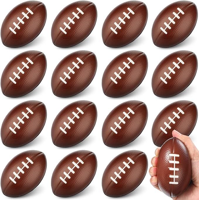 16 Pcs Foam Football Stress Ball Tiny Footballs Toys Football Party Decorations Small Football Fo... | Amazon (US)