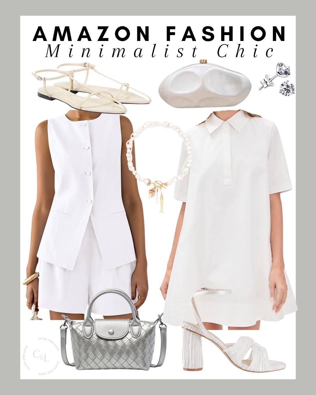 Minimalist chic with Amazon Fashion! This is a great white party edit to take you from spring into summer! A cute set or swing dress that can be worn to work, on a date and more! All $110 and under. 

Womens fashion, fashion, fashion finds, outfit, outfit inspiration, clothing, spring fashion, summer fashion, wardrobe, fashion accessories, bridal, white edit, linen set, two piece set, swing dress, oyster clutch, purse, handbag, bridal accessories, diamond earrings, designer look for less purse, women’s shoes, bow heels, shirt dress, shell clutch, top handle bag, flat sandals, neutral sandal, pearl strand necklace 

#LTKFindsUnder100 #LTKStyleTip #LTKWedding