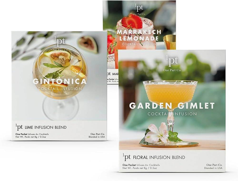 One Part Co Cocktail Infusion Bundle for Gin Cocktails, Garden Gimlet, Gintonica, Marrakech Lemon... | Amazon (US)