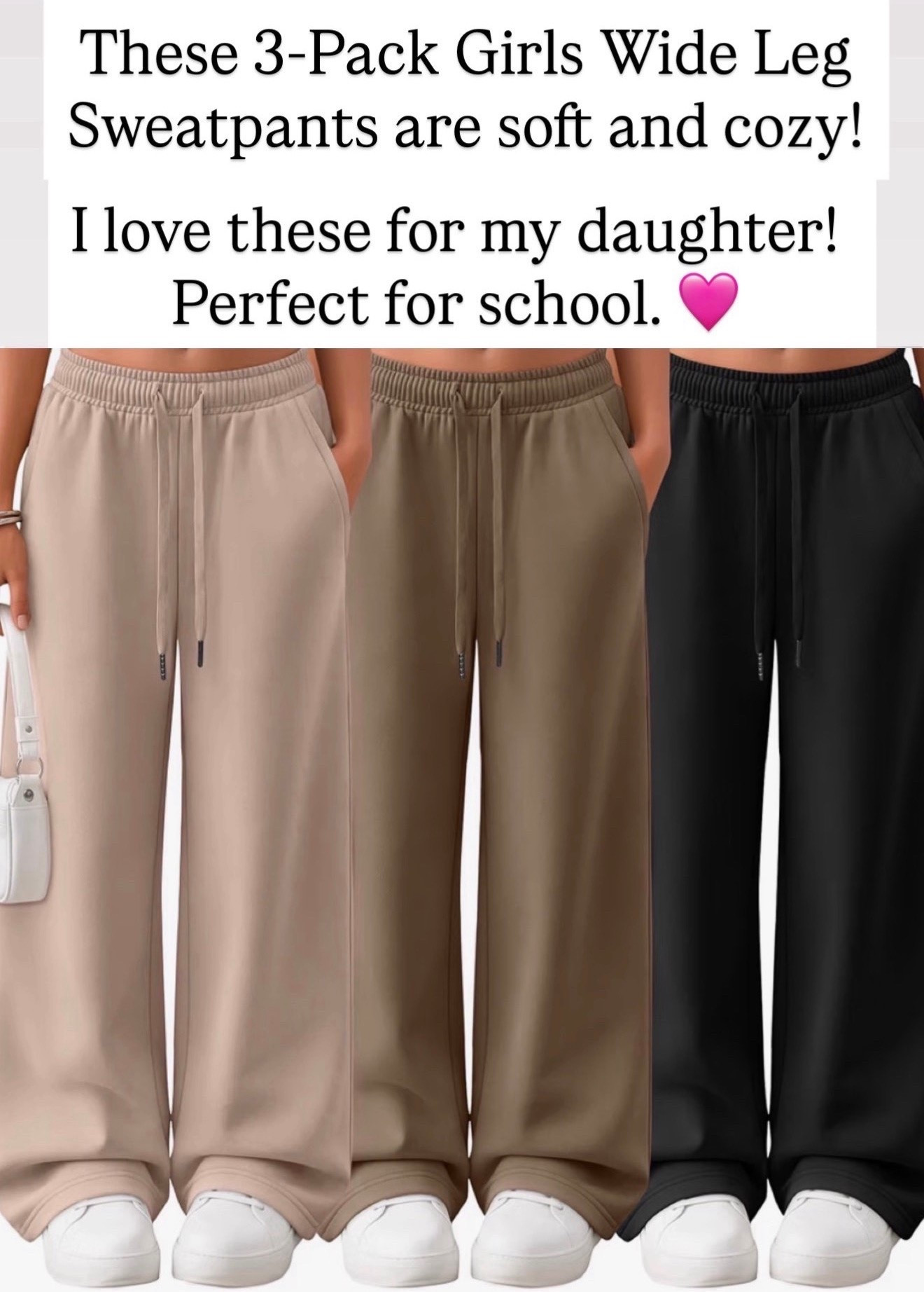 Wide leg sweatpants