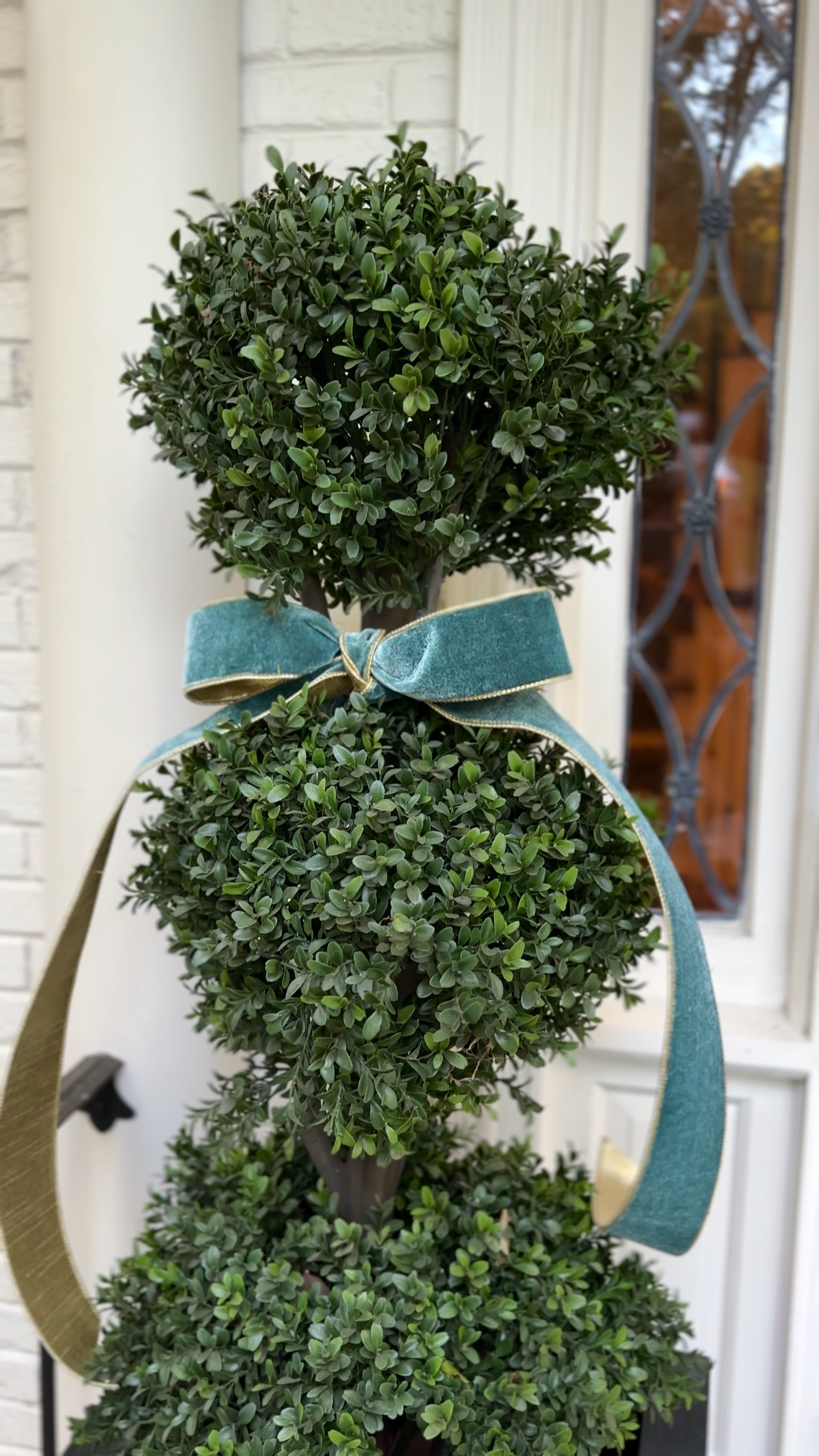 These are the best outdoor faux topiaries ever. I get asked about them all the time by guests, neighbors and on Instagram. These are going on year 5 on a somewhat covered porch - I’m personally even surprised at how good they are (from Amazon)!

#LTKHome #LTKSeasonal #LTKHoliday