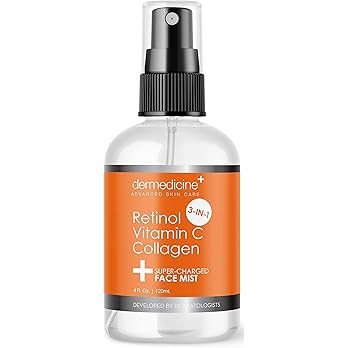 3 in 1 Super-Charged Anti-Aging Face Mist w/Retinol, Vitamin C + Collagen | Hydrates, Refreshes &... | Amazon (US)