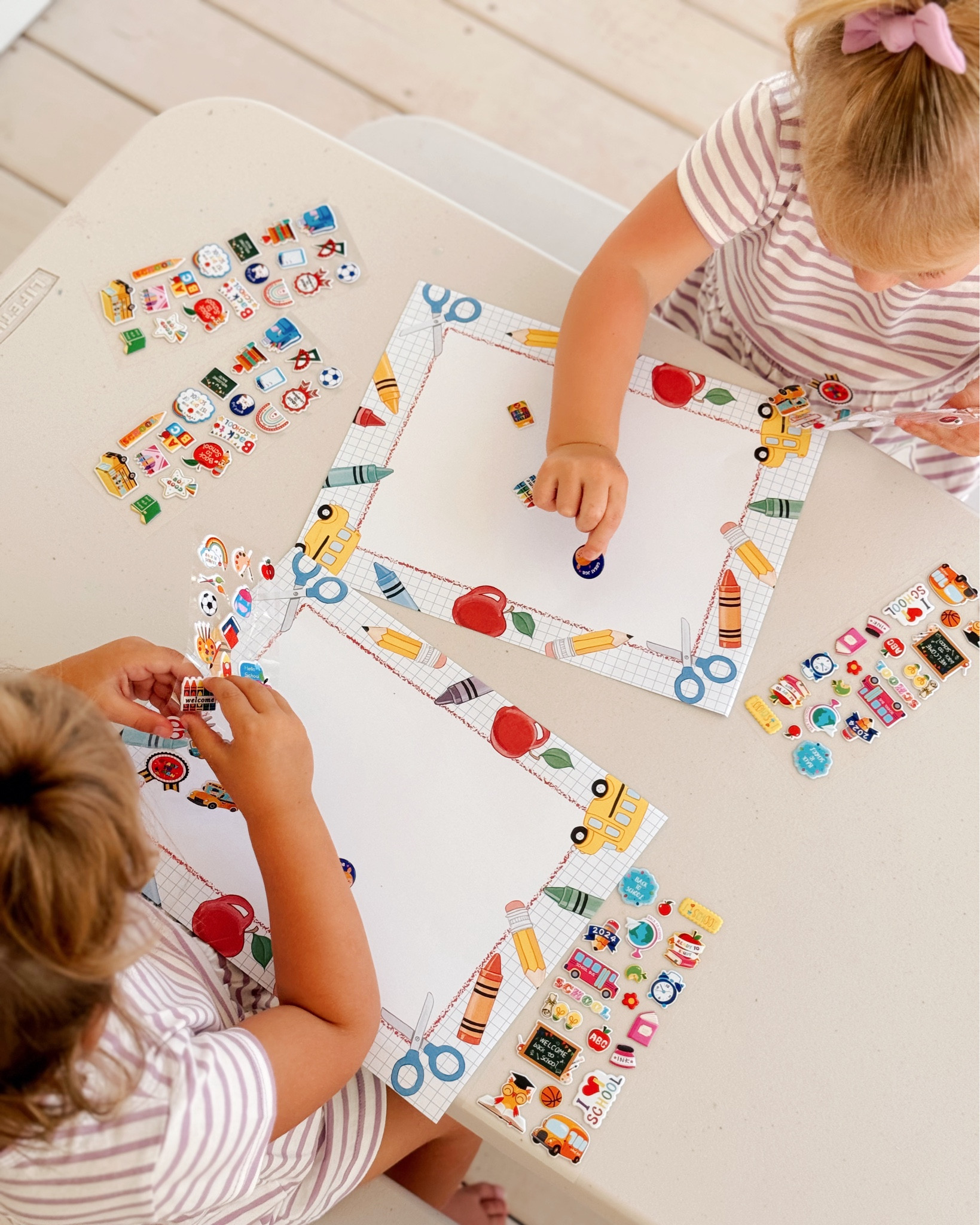 Back to school 
Toddler activity 
Stickers 