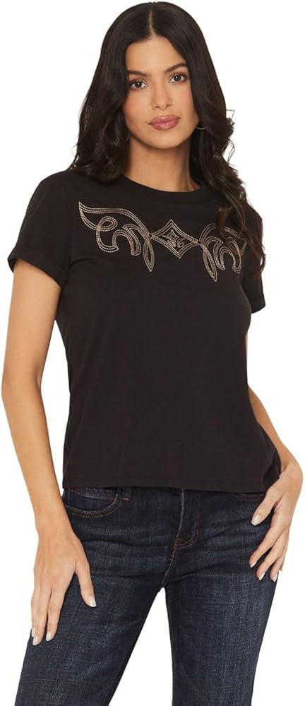 Idyllwind Women's Warren Boot Stitch Short Sleeve Tee - IWFA25K45-BLK US Black | Amazon (US)