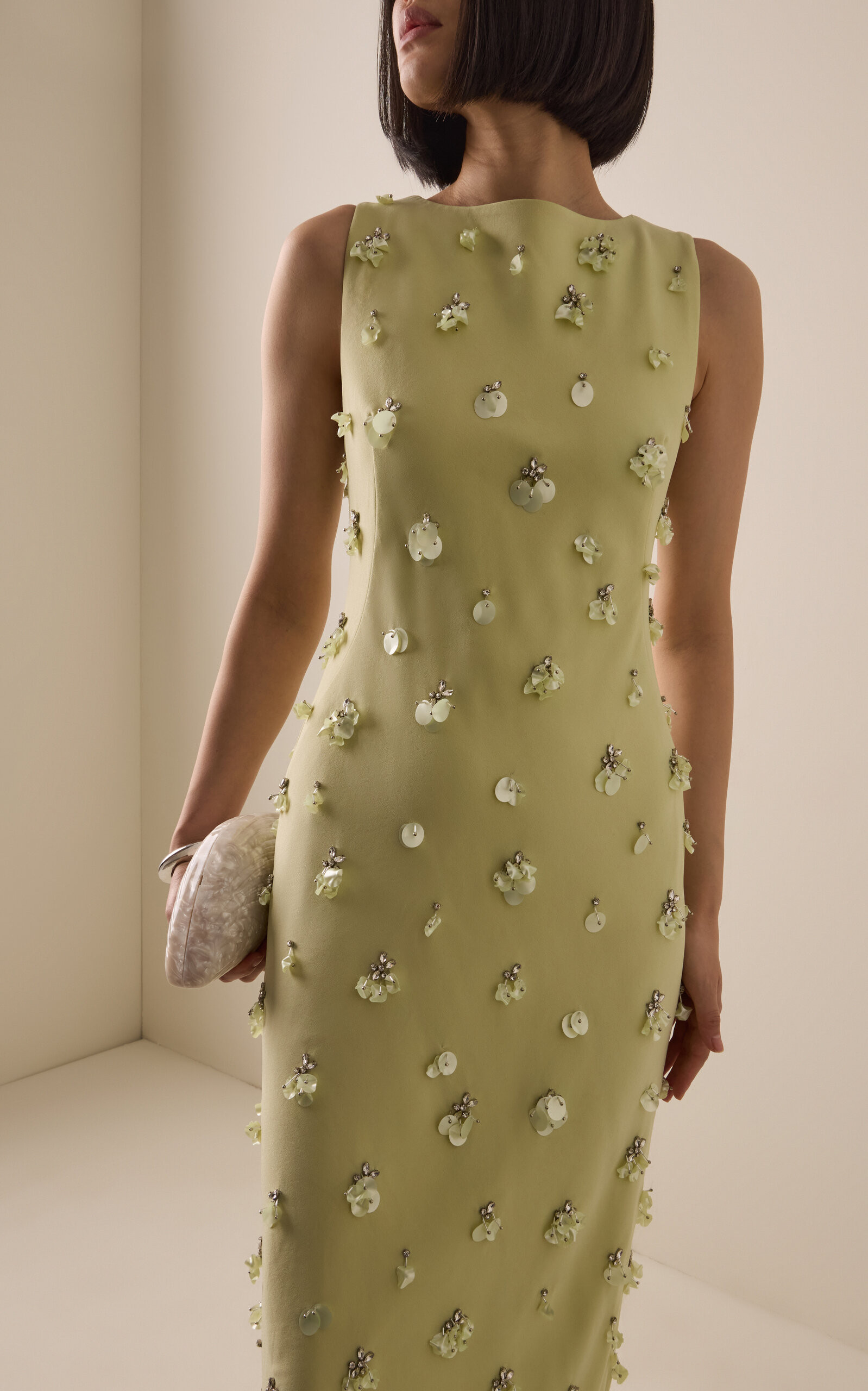 Claudia Embellished Crepe Midi Dress | Moda Operandi (Global)