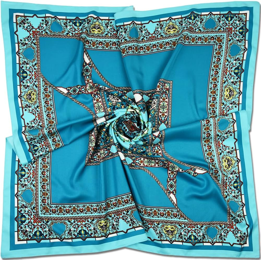 corciova XL 40x40 Satin Square – Oversized Silk-Feel Fashion Scarf for Women, Hair Wrap, Headba... | Amazon (US)