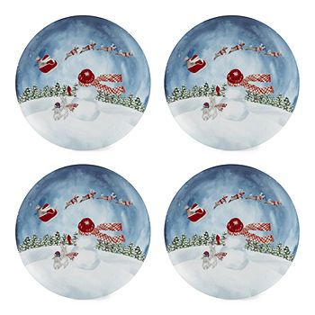 North Pole Trading Good Tidings 4-pc. Porcelain Dinner Plate | JCPenney