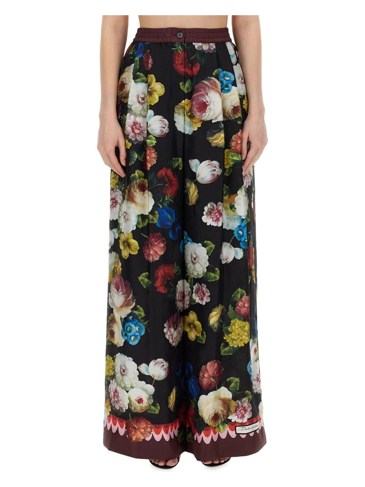 Dolce & Gabbana Women's Pants With Floral Print | Size 42 | FTC3VT | LOZURI