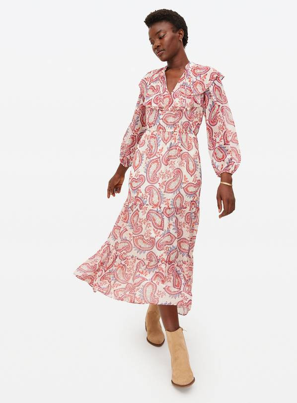Paisley Printed Boho Ruffle Maxi Dress 12 | Tu Clothing