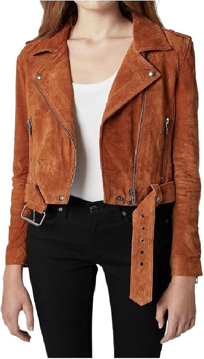 [BLANKNYC] womens Real Suede Moto Jacket | Amazon (US)