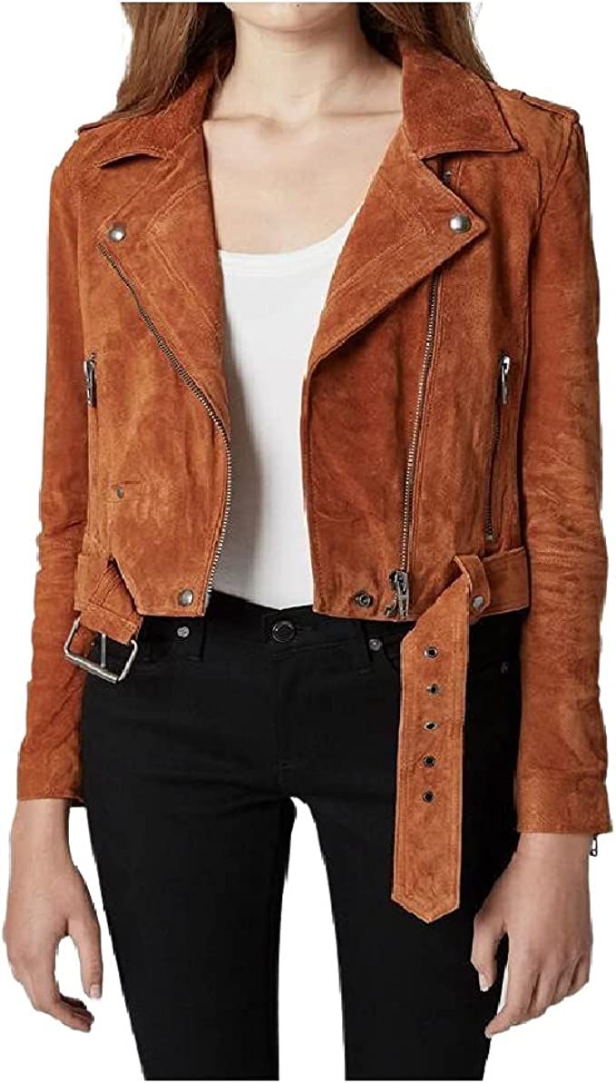[BLANKNYC] womens Real Suede Moto Jacket | Amazon (US)