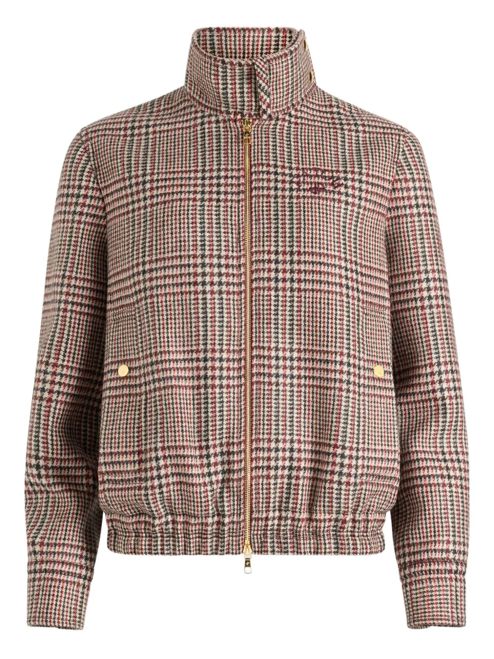 Patou Veste Bomber à Motif pied-de-poule | Rouge | FARFETCH FR | Farfetch Global