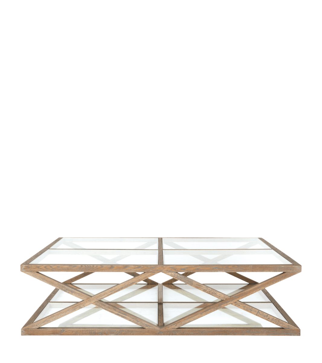 Large Marylebone Solid Oak Coffee Table - Weathered Oak | OKA US