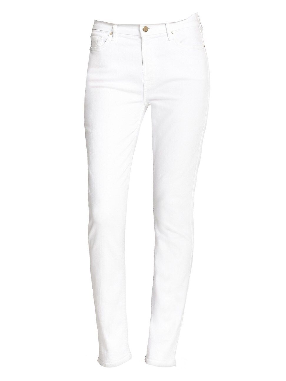 Jen7 by 7 For All Mankind Women's Mid-Rise Slim Straight Jeans - White Denim - Size 2 | Saks Fifth Avenue