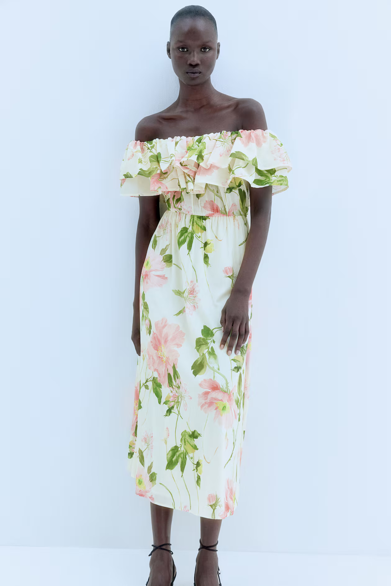 Flounced Off-the-shoulder Dress | H&M (US + CA)