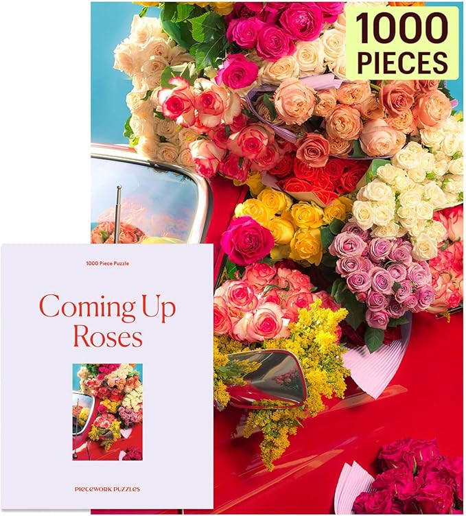 Piecework Coming Up Roses 1000 Piece Puzzle for Adults, Challenging Rose Jigsaw Puzzle with Flora... | Amazon (US)