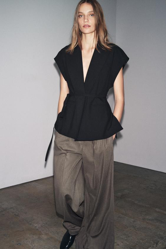 BELTED VEST ZW COLLECTION | Zara US