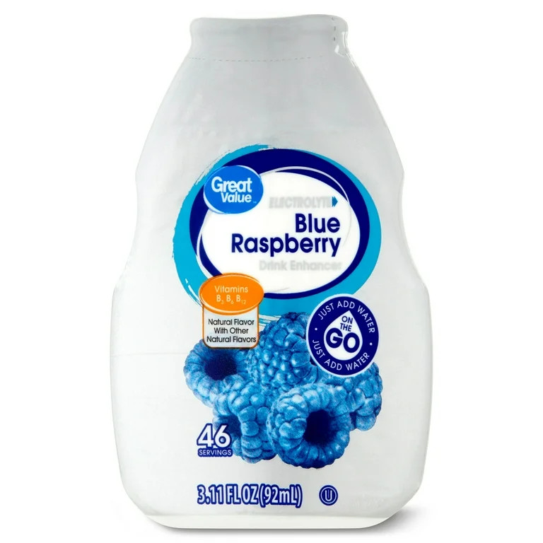 Great Value Blue Raspberry Drink Enhancer, 3.1 fl oz | Walmart (US)