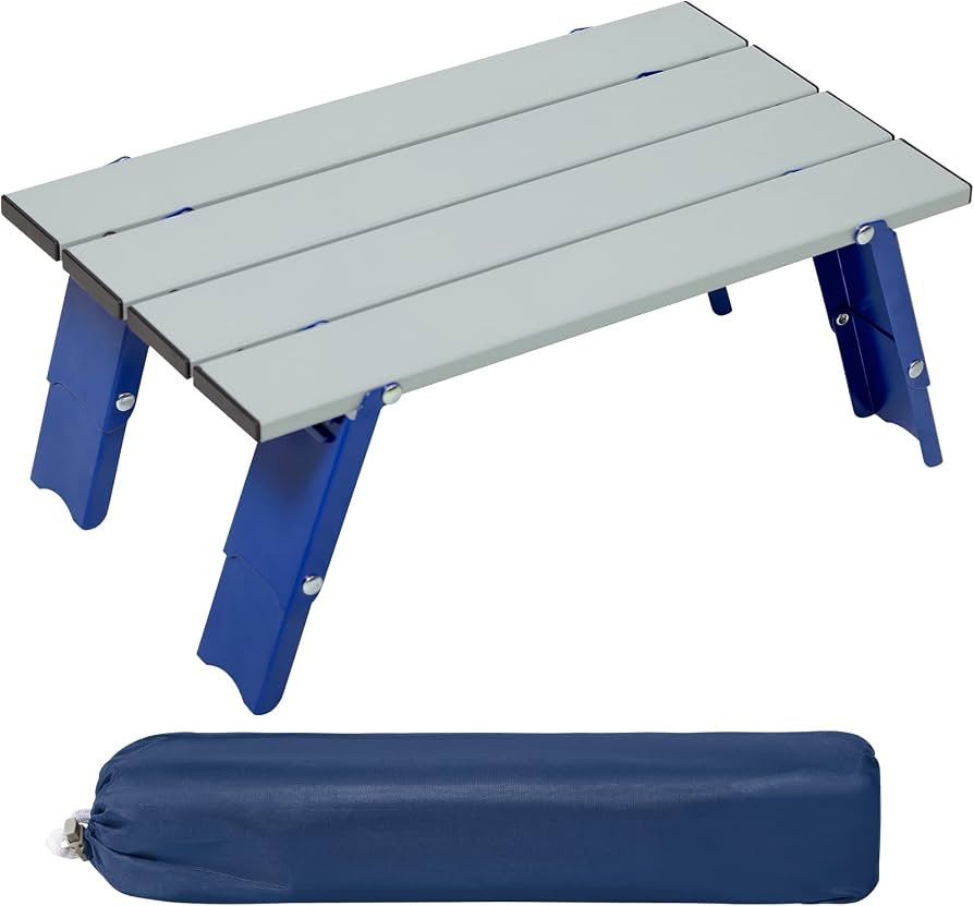PORTAL Folding Mini Small Beach Table, Portable Aluminum Beach Table with Retractable Legs and Ca... | Amazon (US)