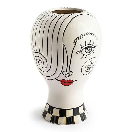 Doodles Lady Head Vase | MacKenzie-Childs