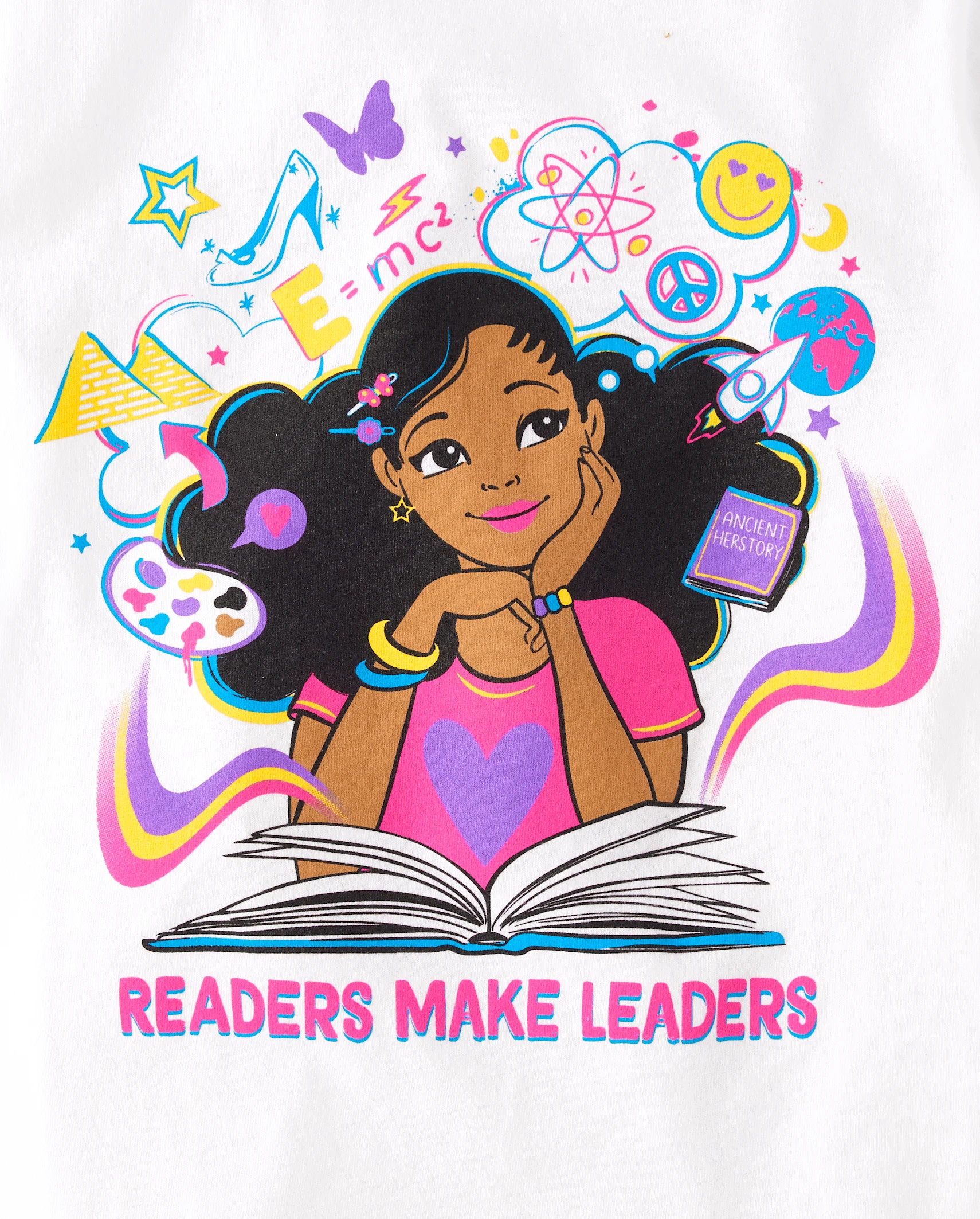 Girls Readers Make Leaders Graphic Tee - white | The Children's Place